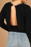 Liv Chain Detail Knit Sweater Black