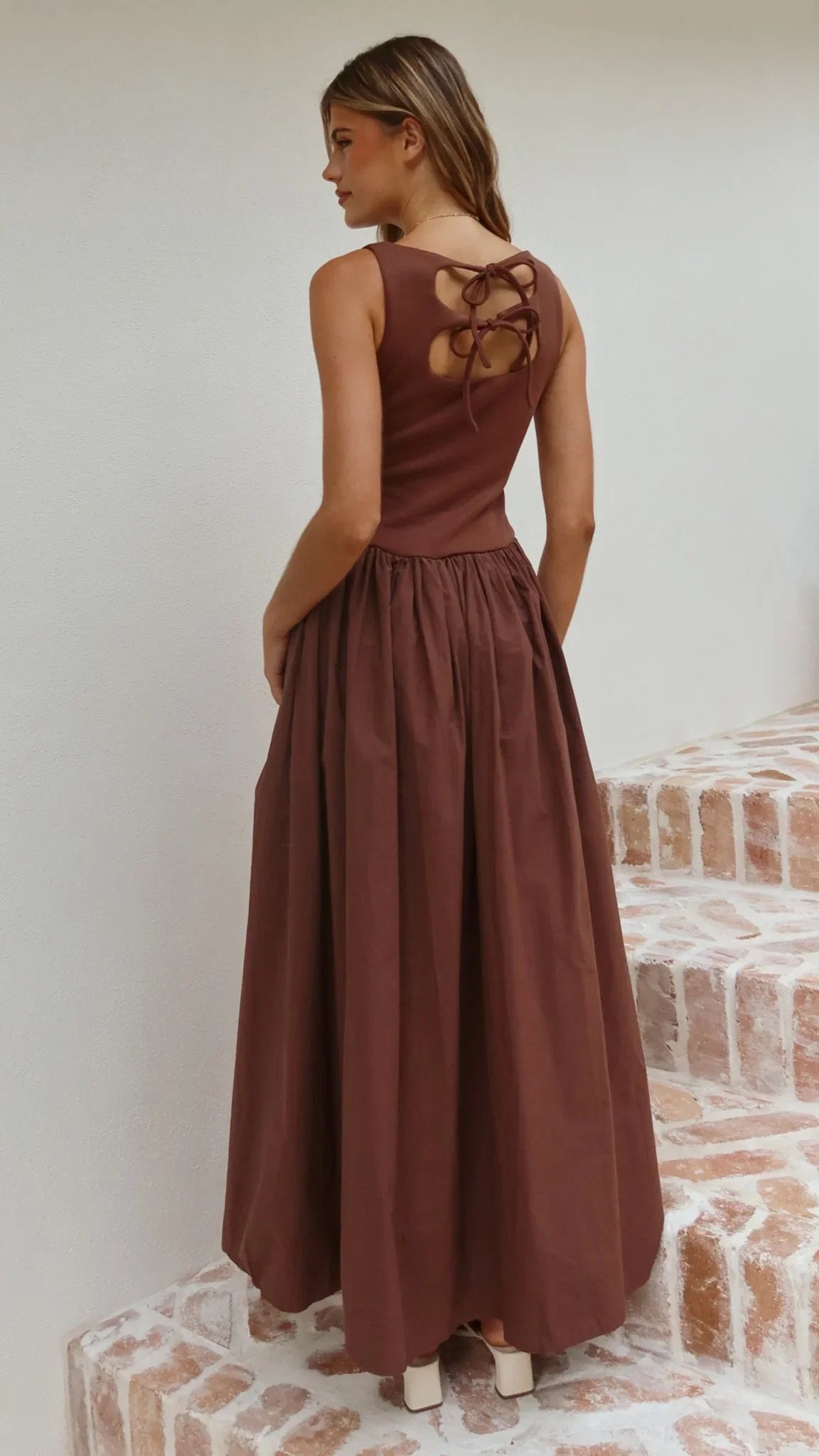 Alita Maxi Dress Chocolate