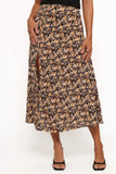 Willow Midi Skirt Black Ditsy Floral