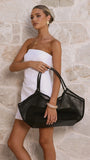 Sporty Weave Tote Black