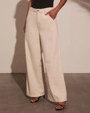 Leema Stretch High Rise Wide Leg Twill Jeans