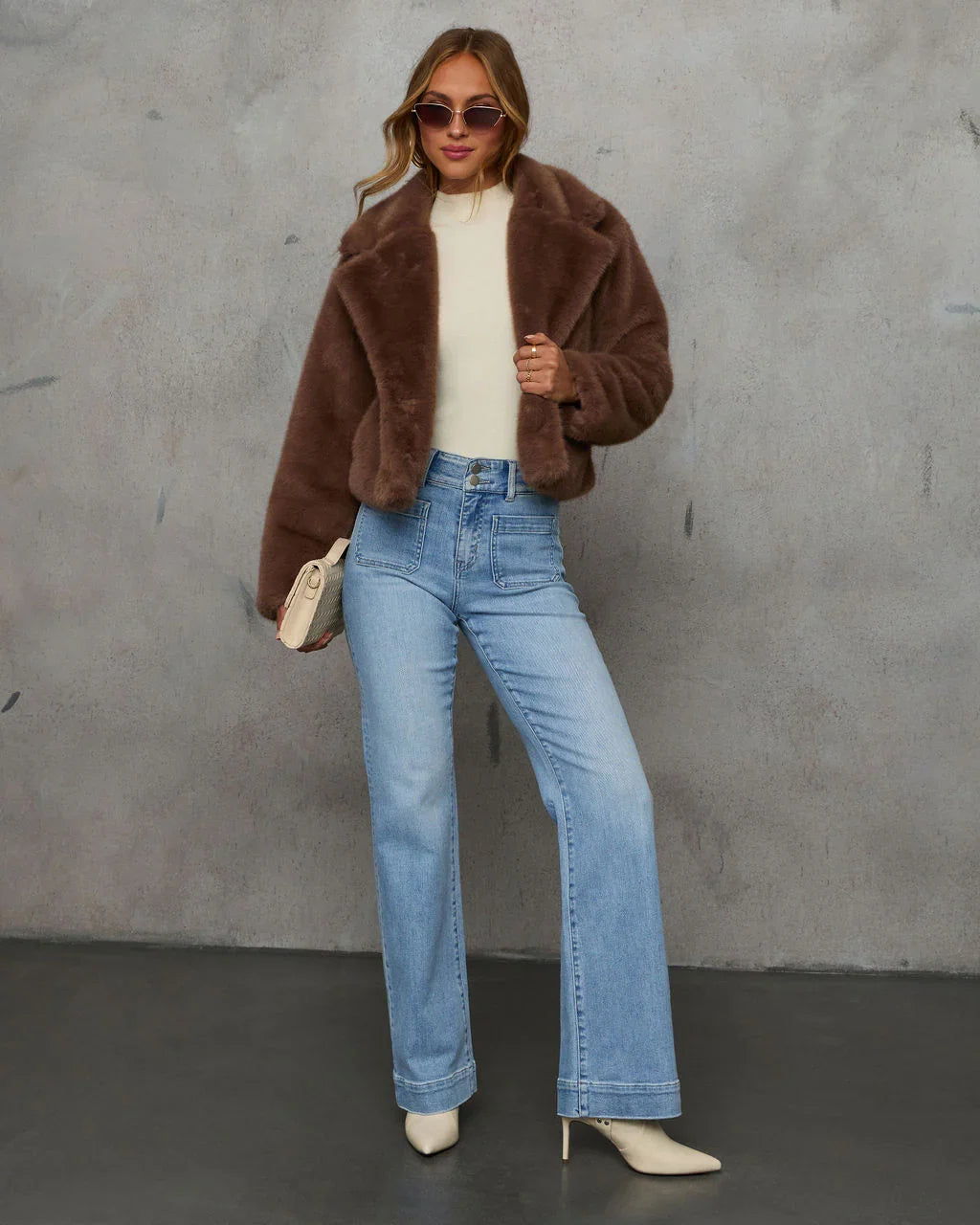 Found You Here Stretch High Rise Wide Leg Jeans