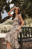 Karie Midi Dress Olive Dark Purple