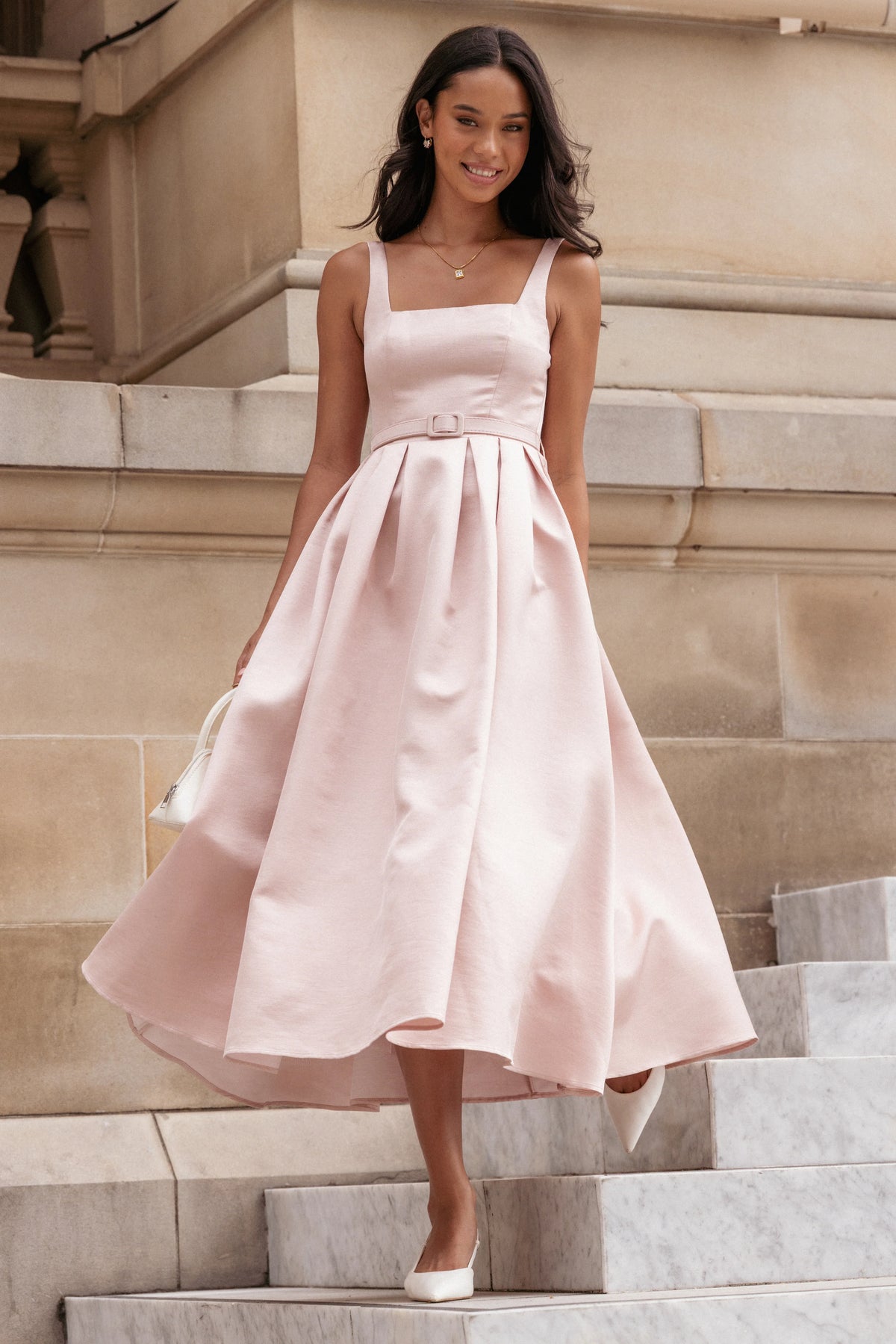 Augustine Midi Dress Dusty Pink