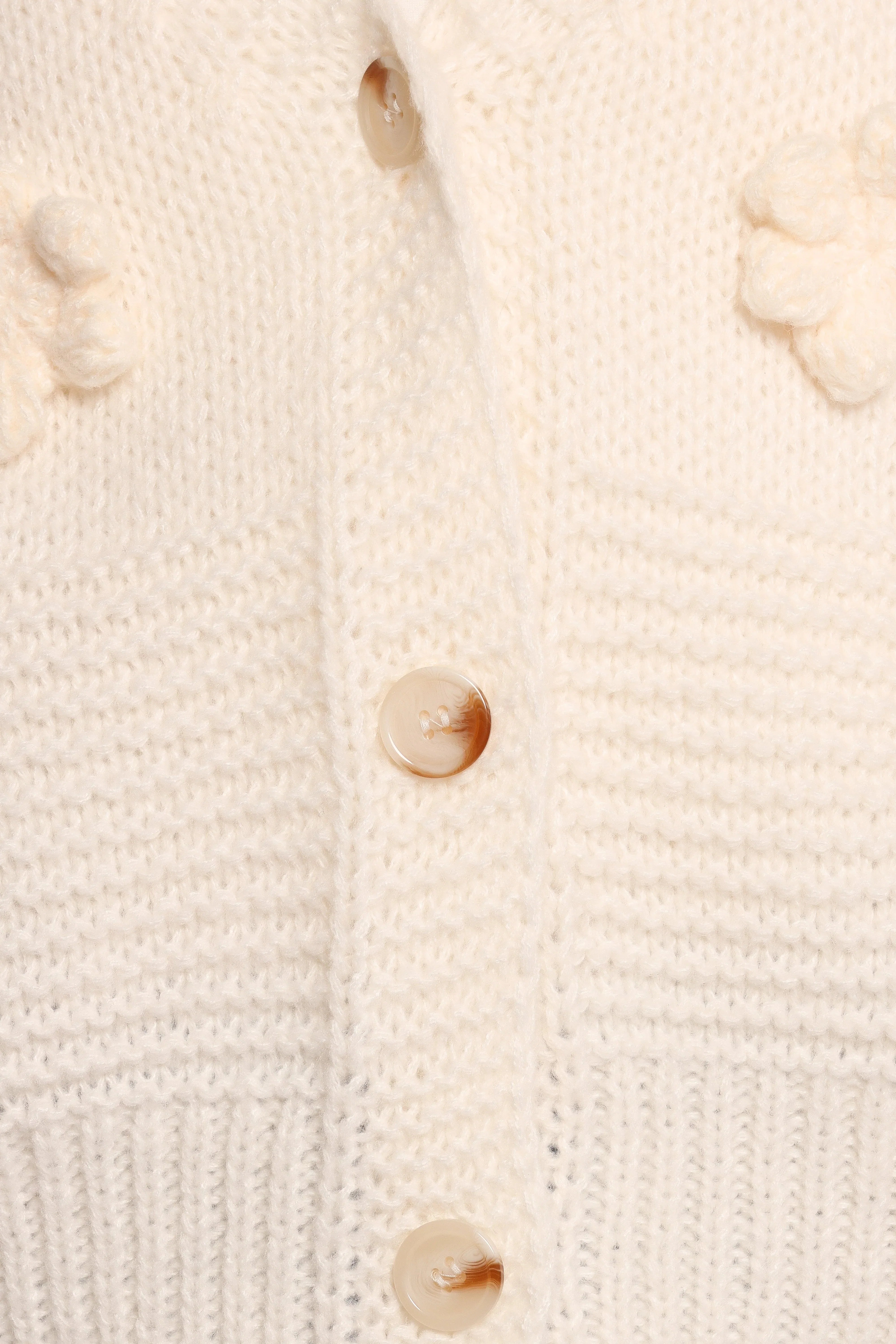 Harlee Flower Cardigan White