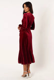 Darby Long Sleeve Midi Dress Burgundy