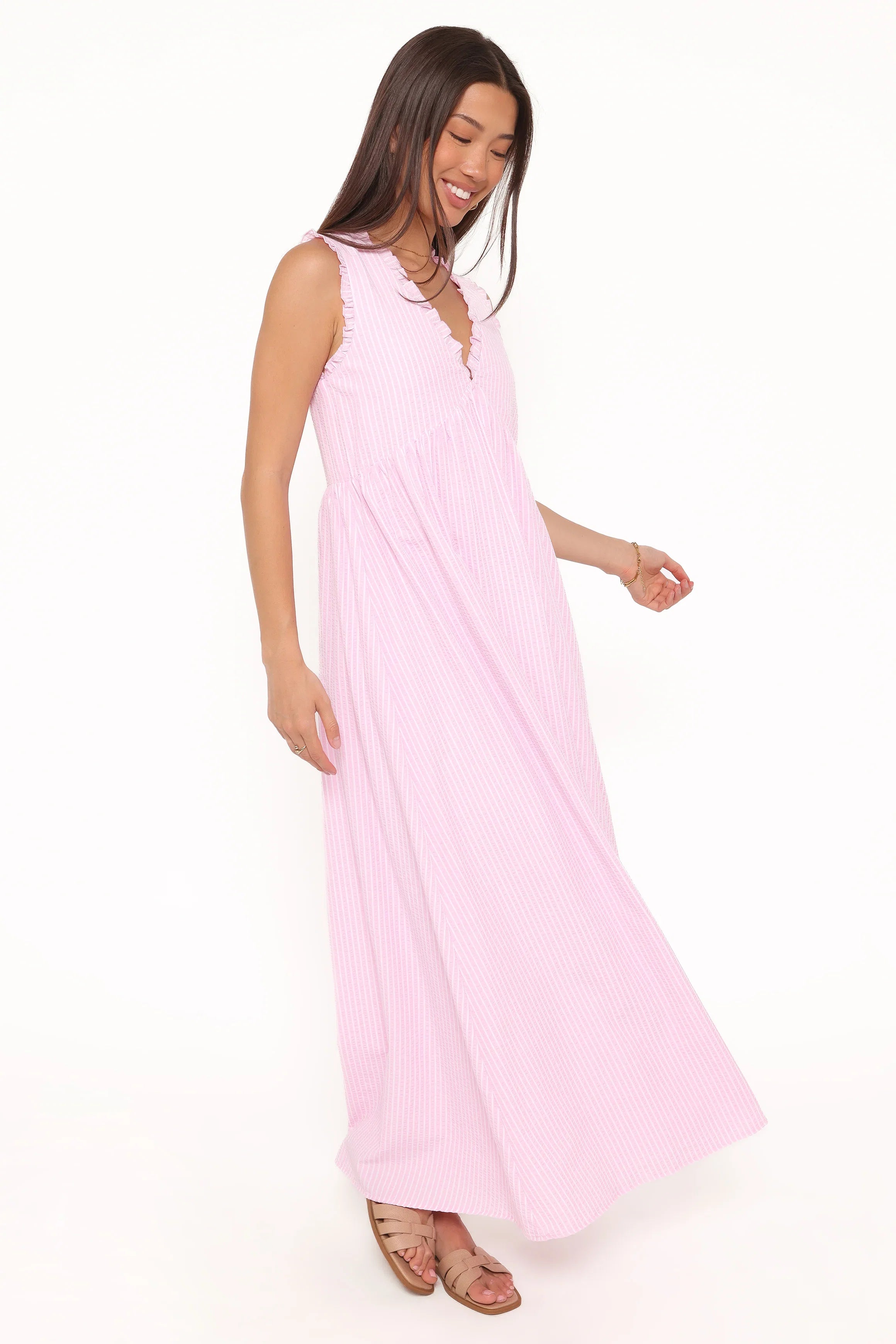 Kalan Maxi Dress Pink Stripe