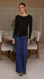 Addison Long Sleeve Top Black