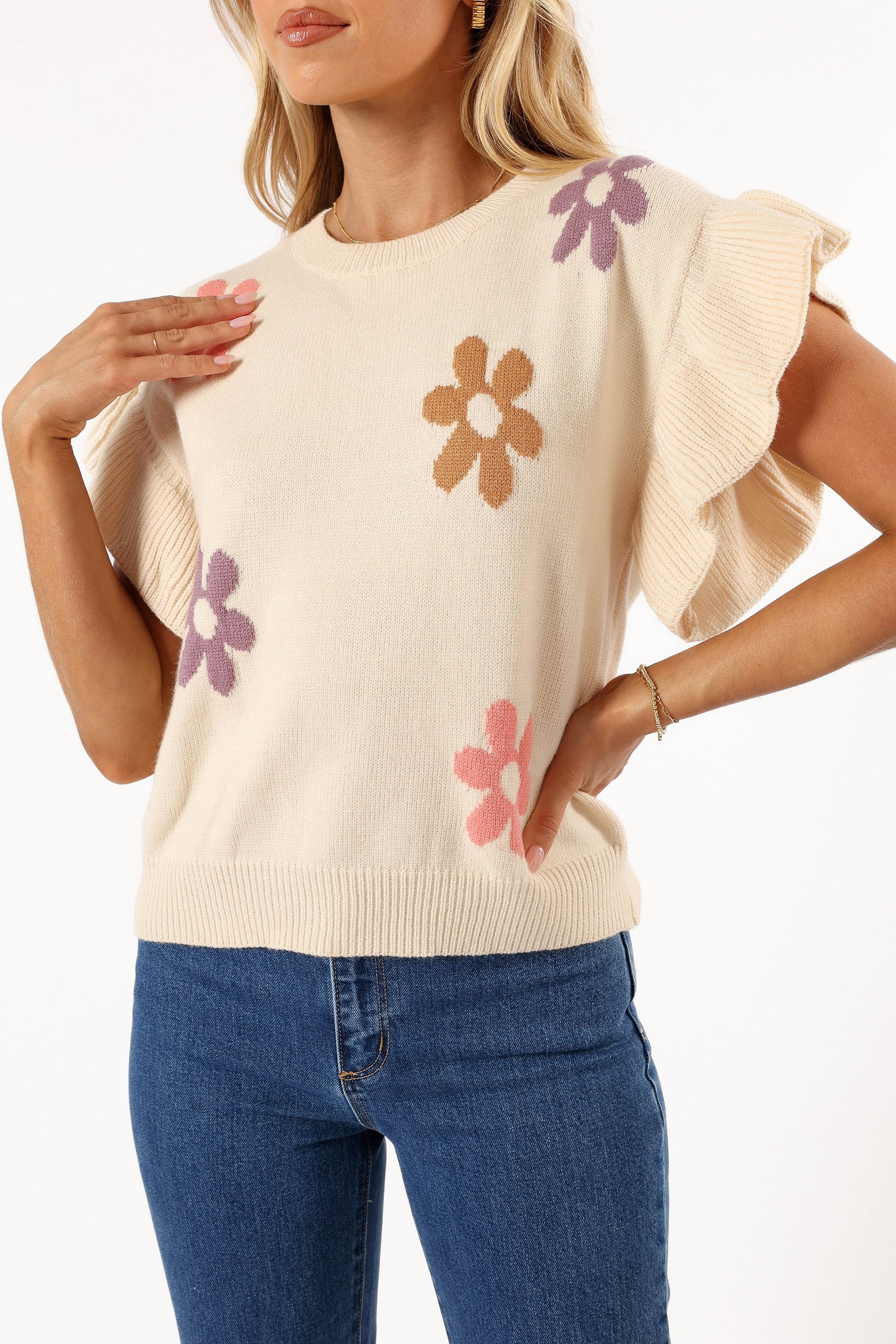 Kinsley Floral Top Cream Multi