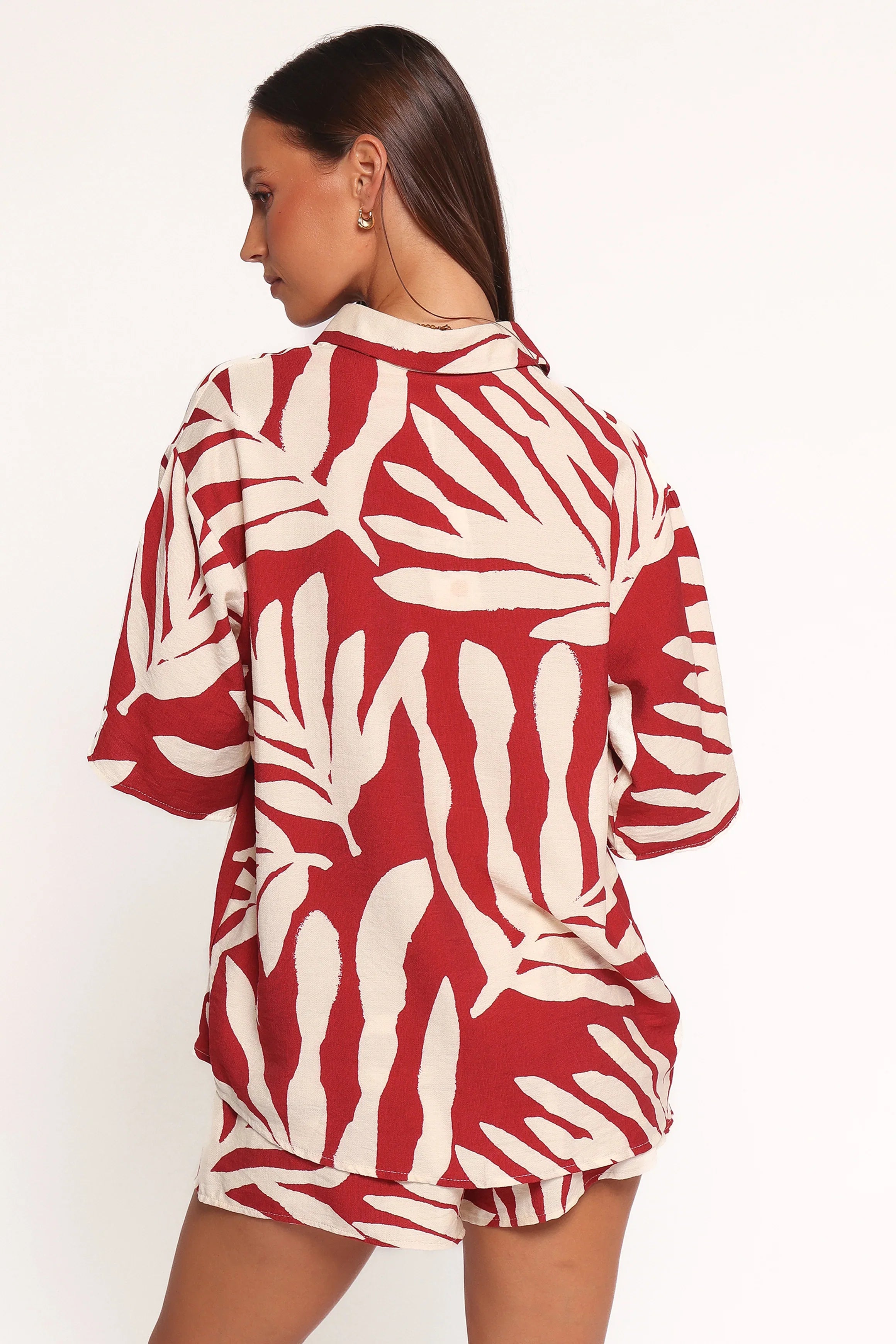 Lilo Short Set Red Palm Print
