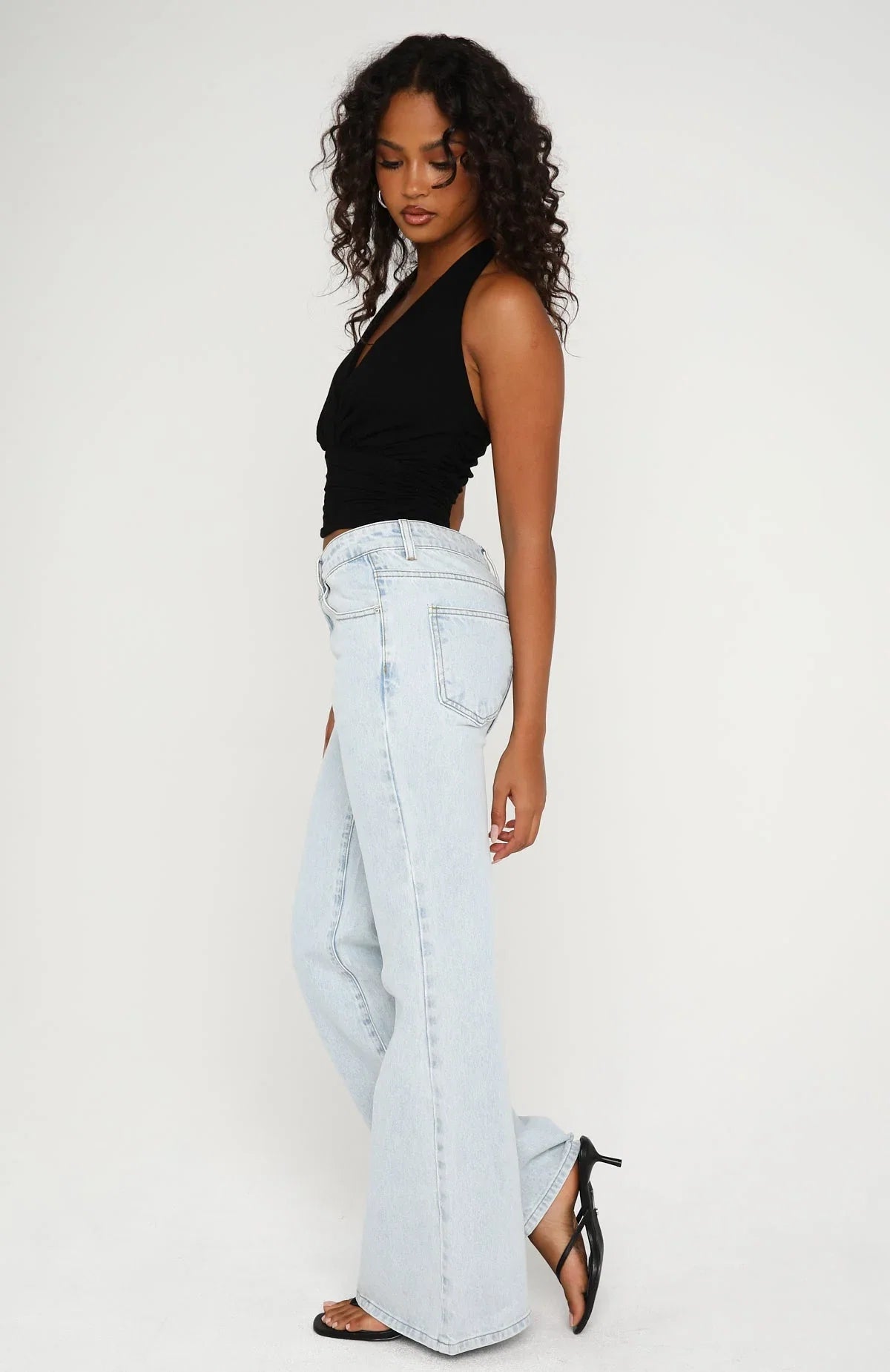 Cielo Low Rise Flare Leg Jeans Glacier Blue