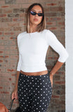 Soft Focus 3 4 Sleeve Top White
