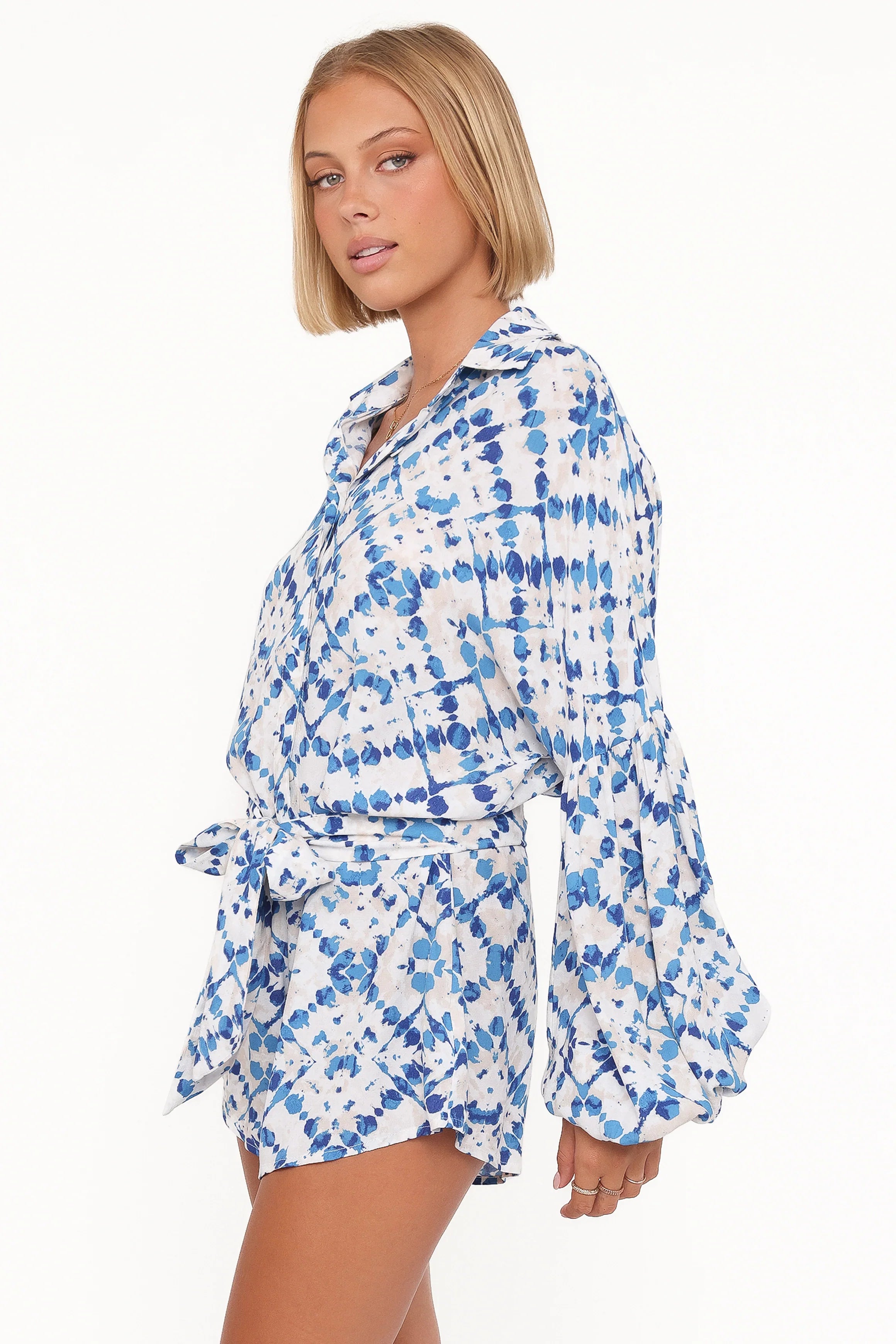 Tansy Romper Blue Diamond
