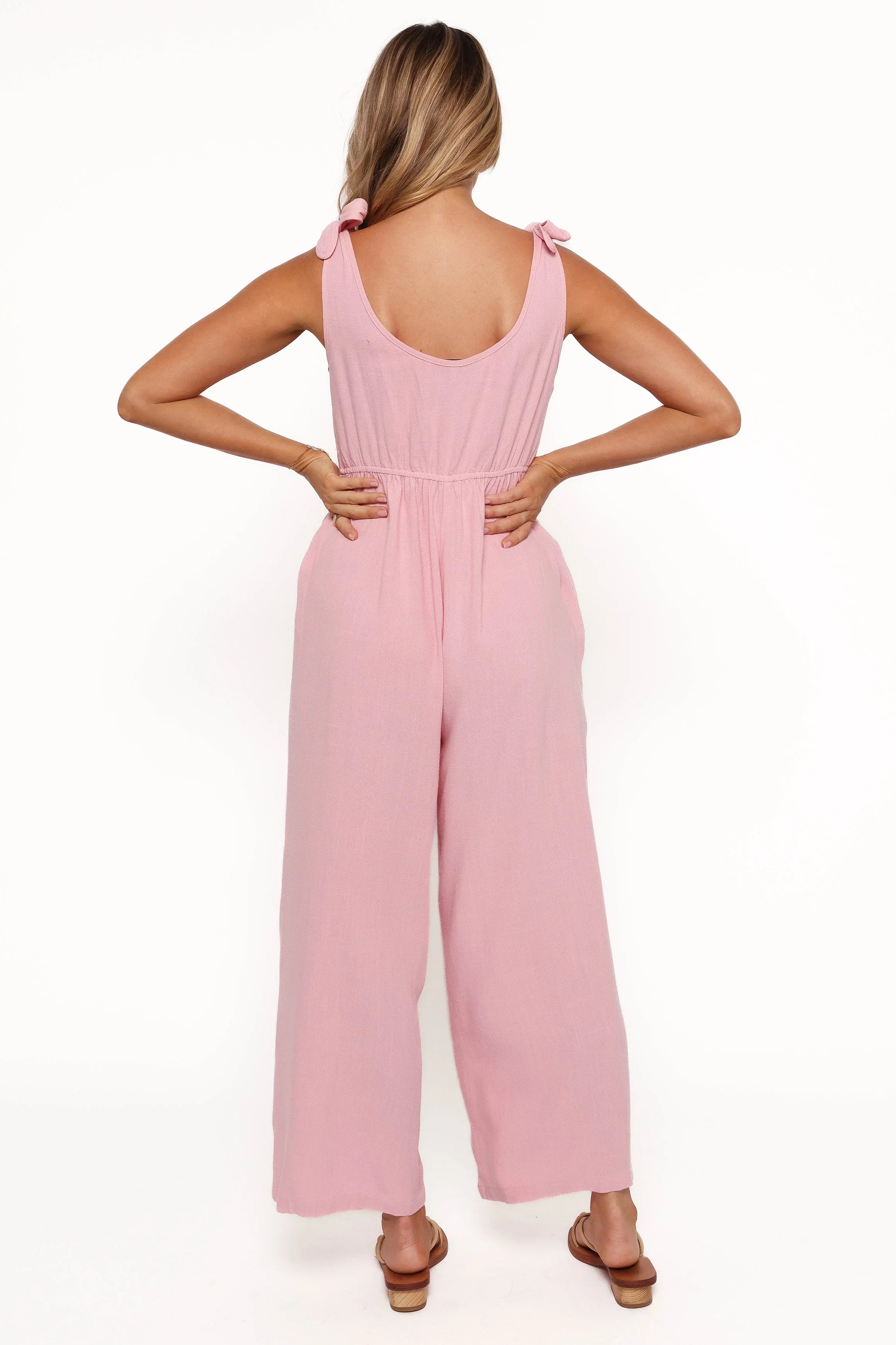 Ayla Linen Jumpsuit Pale Pink