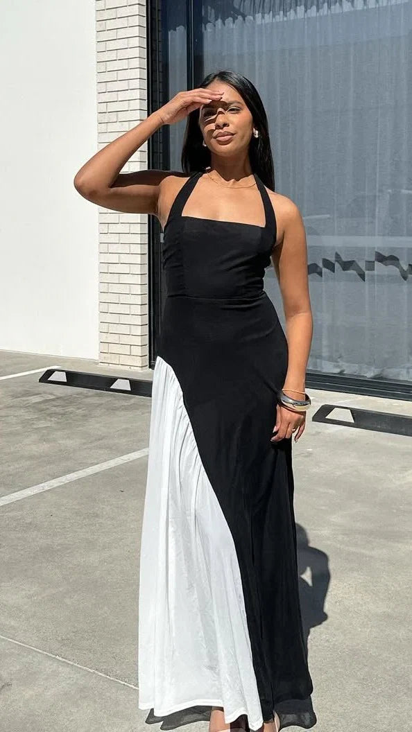 Cia Maxi Dress Black White