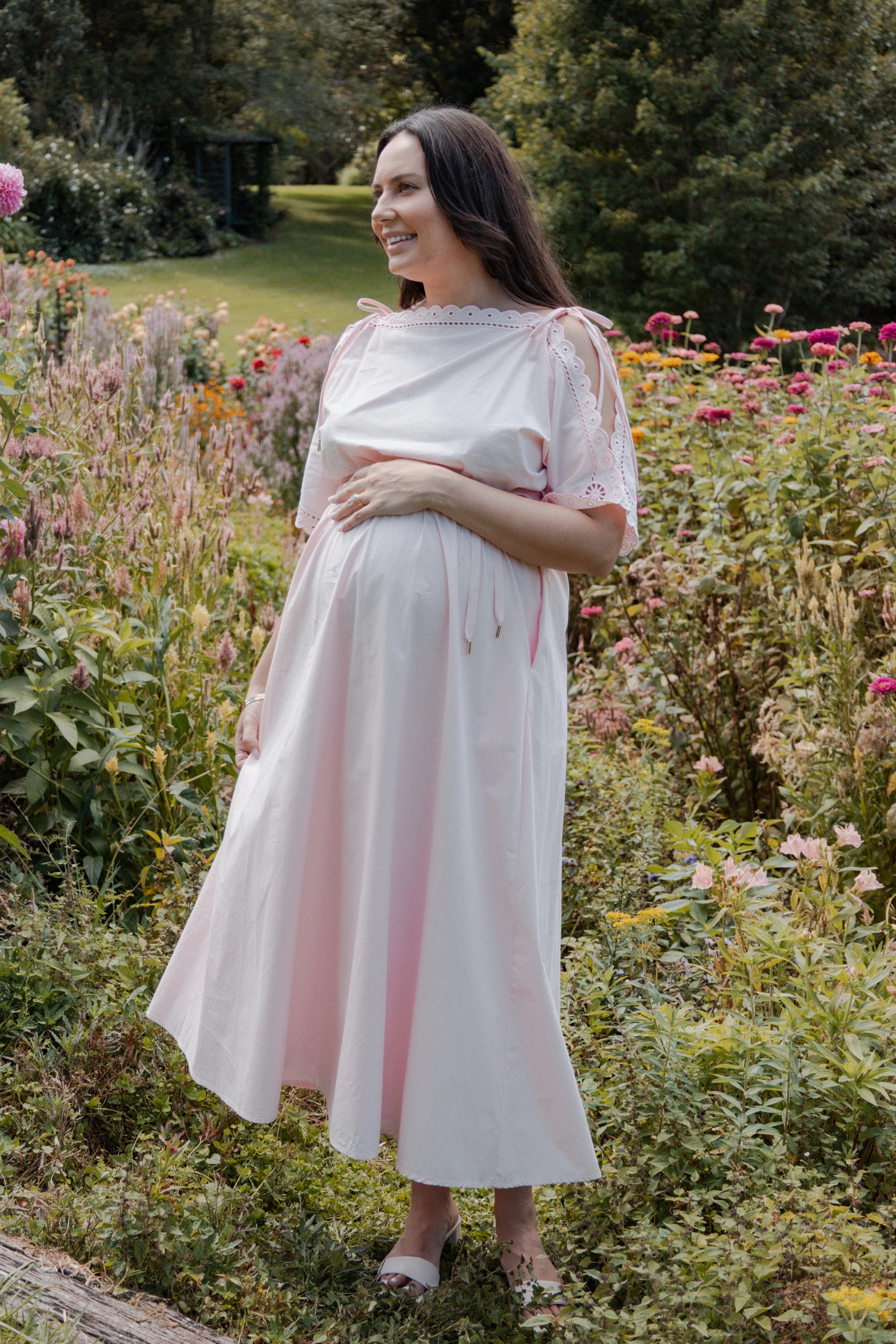 Nellie Midi Dress Petal Pink
