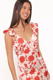 Enala Maxi Dress Red Floral