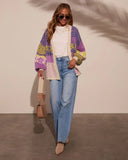 Ferrell Printed Open Front Cardigan