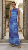 Siena Maxi Dress Ocean Blue