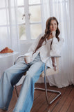 Edwards Shirt White Stripe