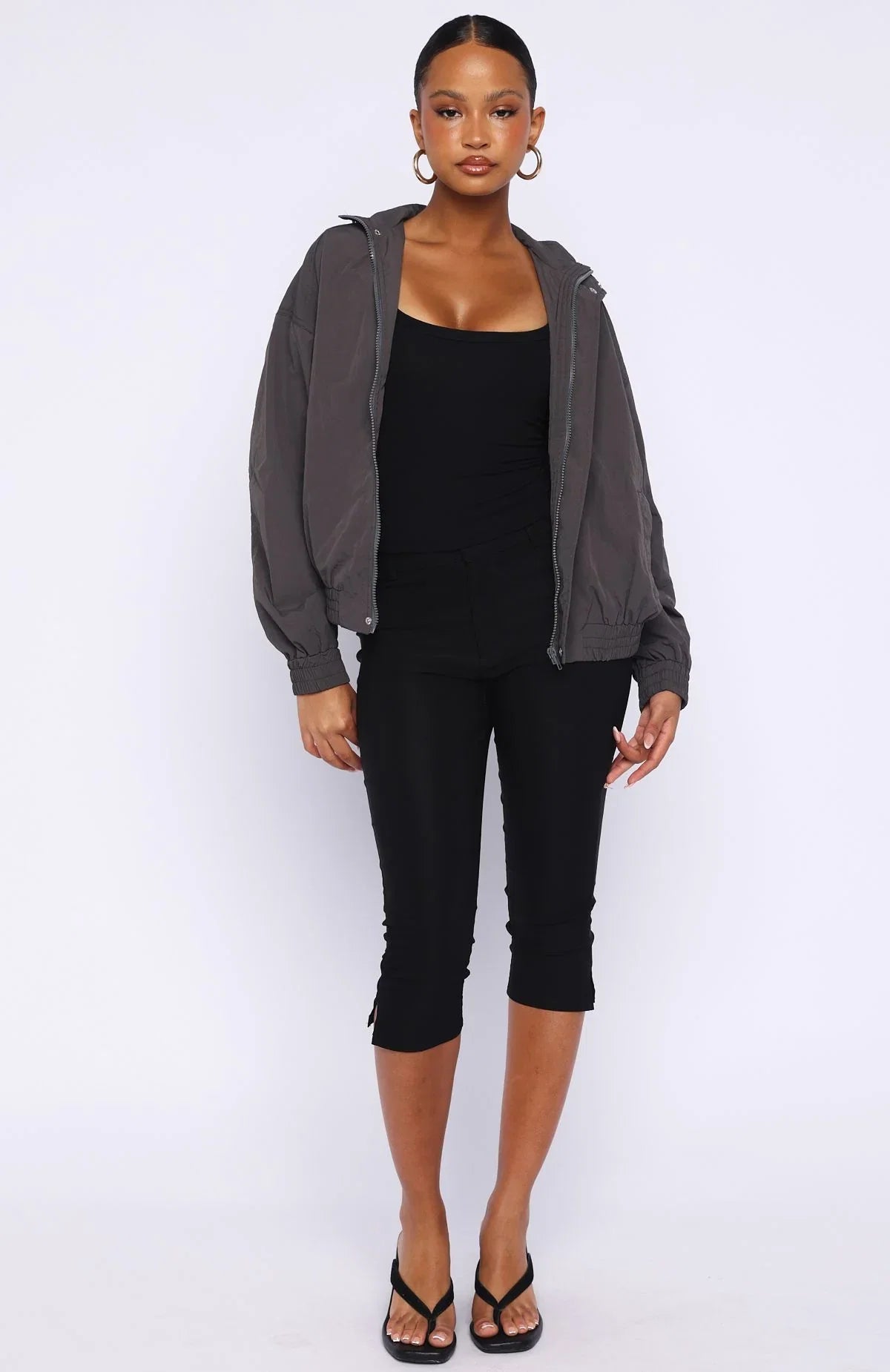 Cool Vibe Funnel Neck Jacket Steel