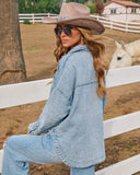 Boardwalk Cotton Blend Vintage Button Down Top