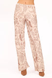 Rosalie Satin Pant Brown Paisley