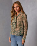 Edenia Abstract Print Blouse