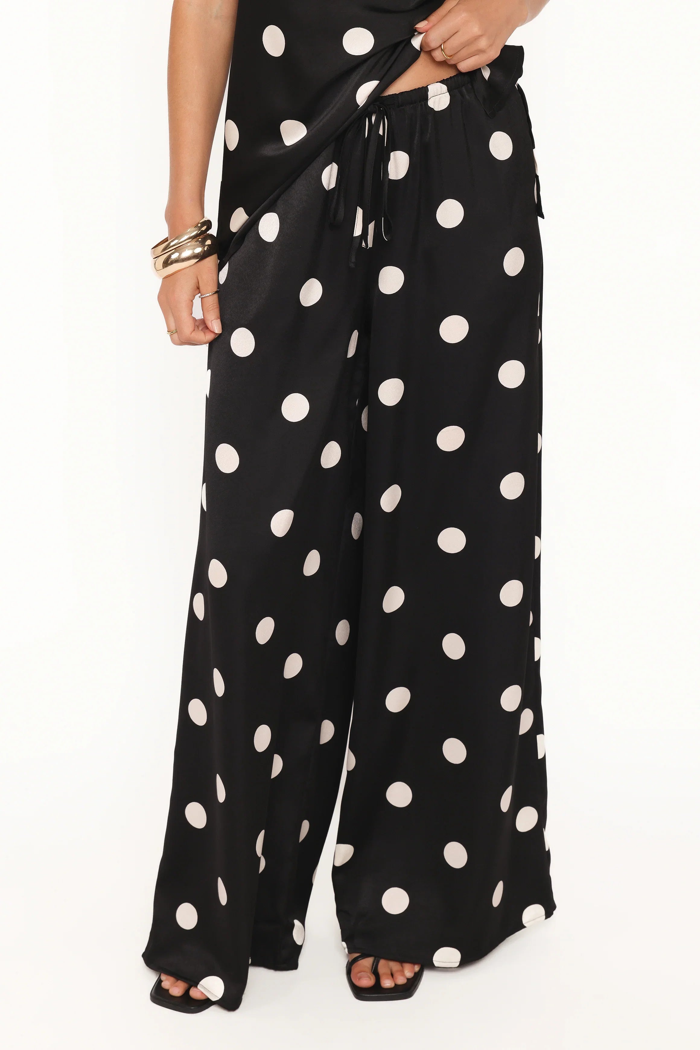 Belinda Drawstring Pant Black Cream