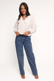 Kenna Long Sleeve Top White