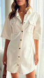 Raz Mini Dress White Denim