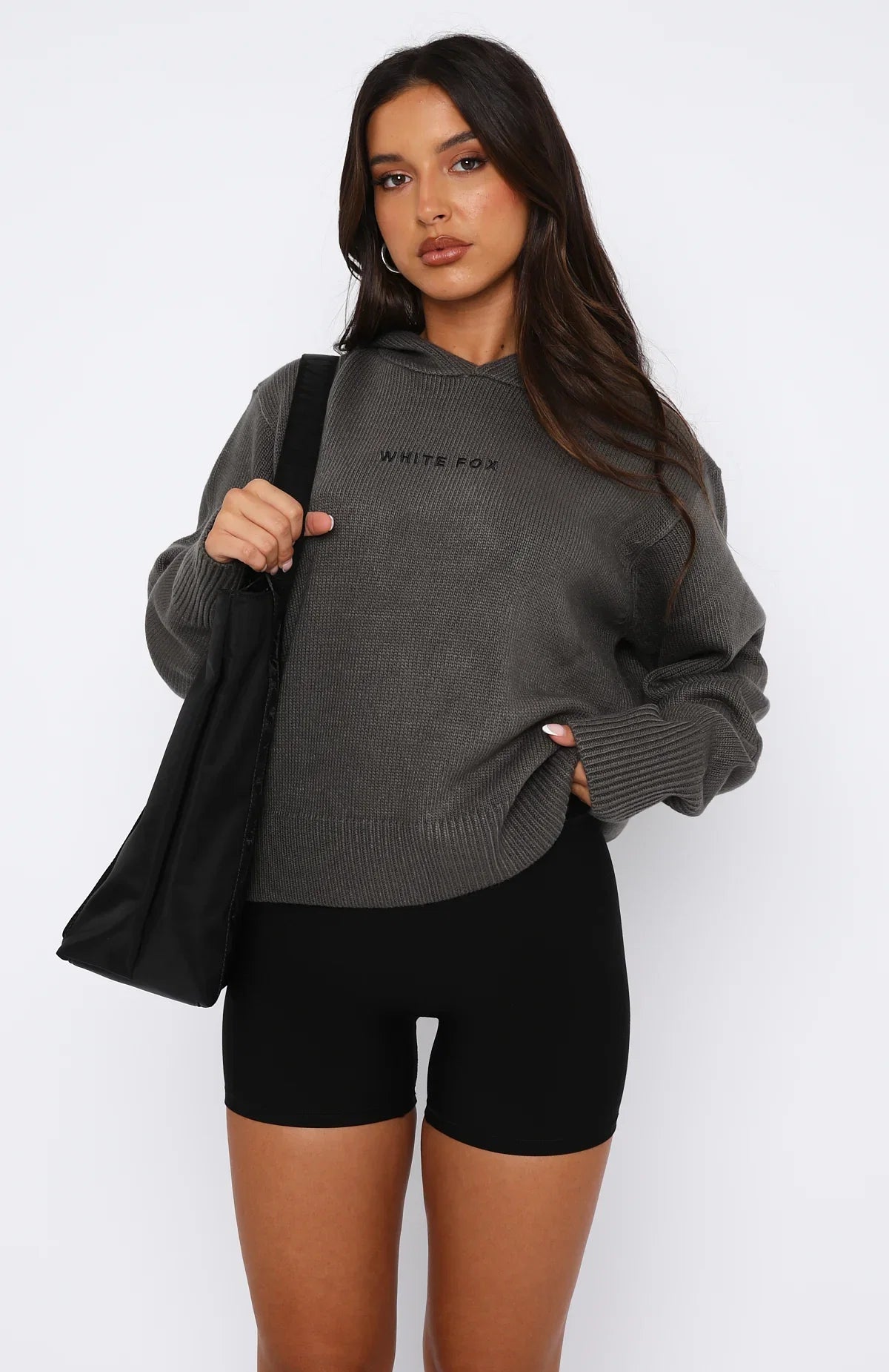 Its Cool Knit Hoodie Charcoal