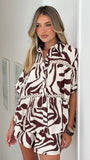 Azaria Button Up Shirt Luna Mocha
