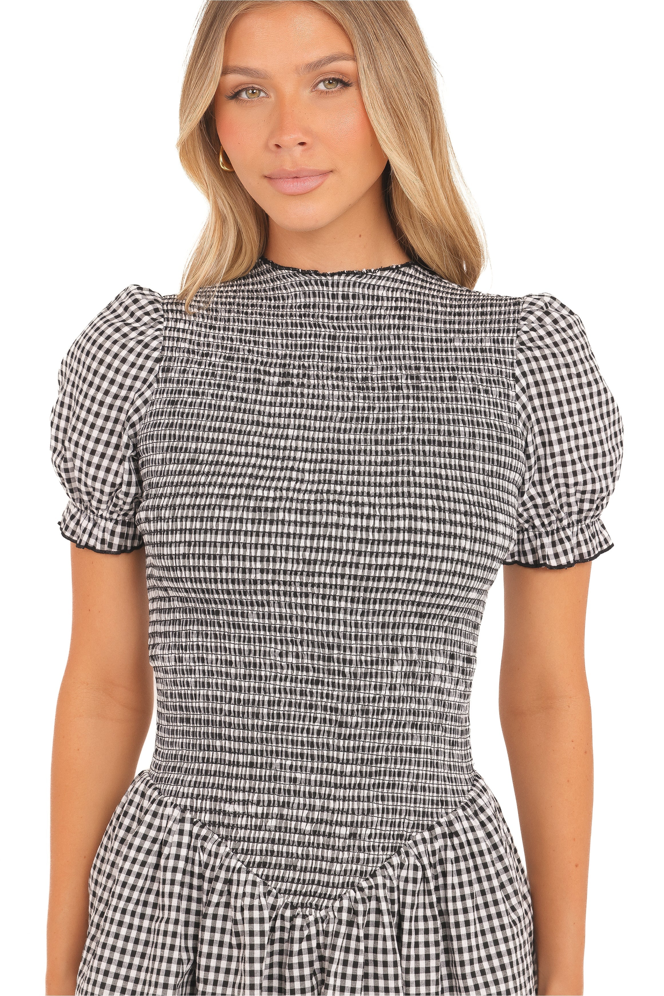 Celine Mini Dress Black Gingham