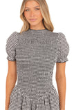 Celine Mini Dress Black Gingham