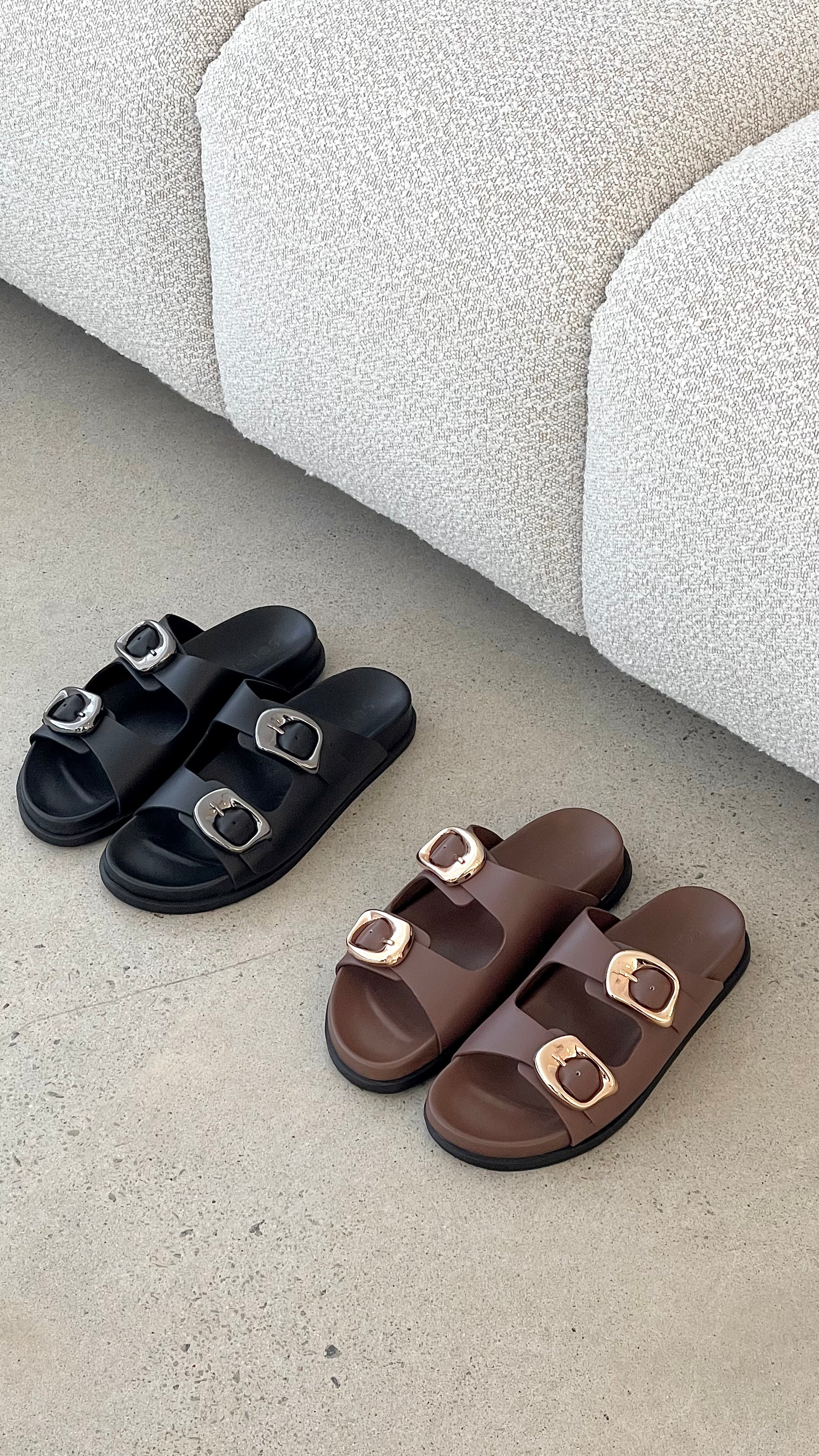 Sol Sana San Jose Footbed Black Silver