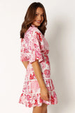 Sienna Long Sleeve Mini Dress Pink
