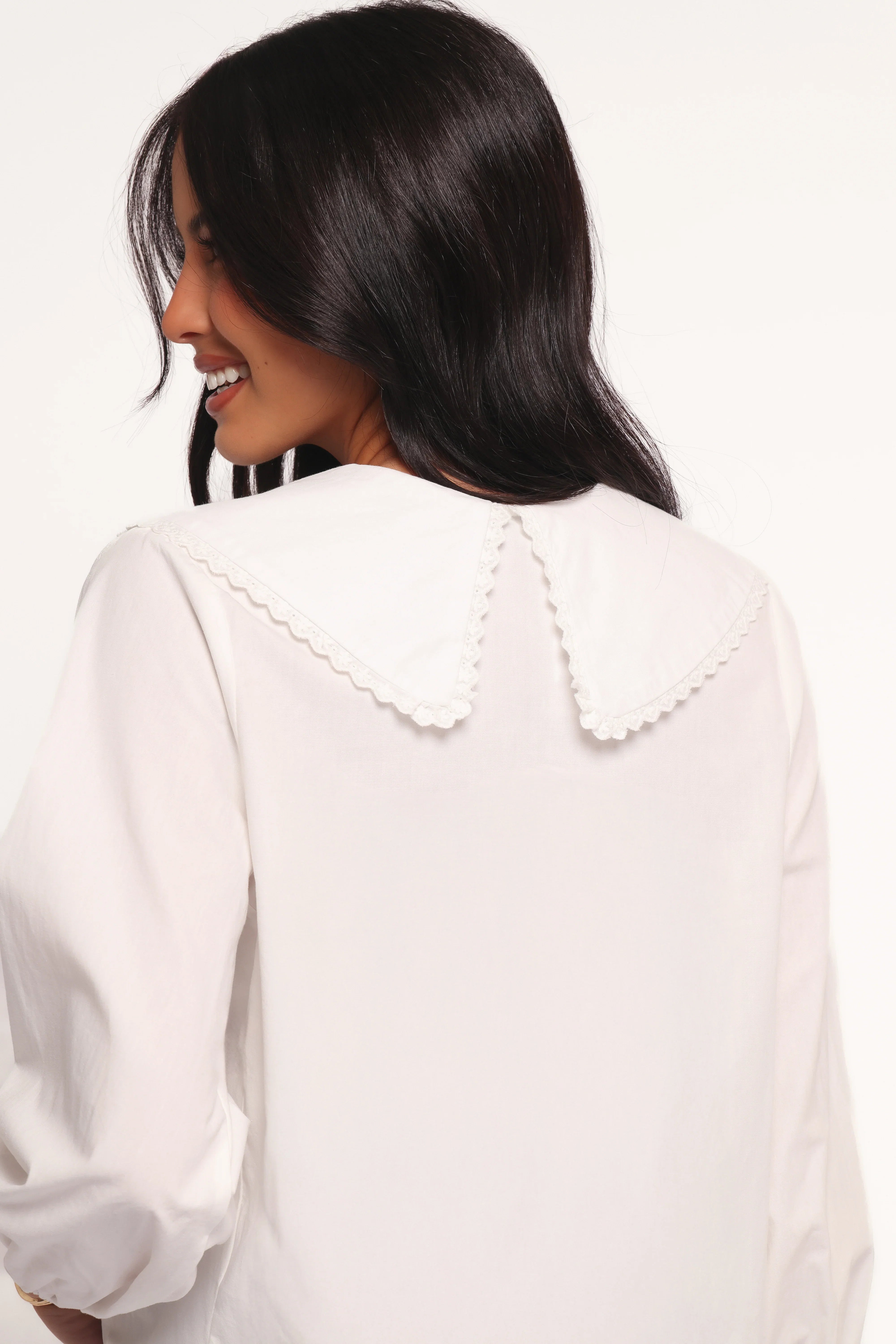 Kenna Long Sleeve Top White