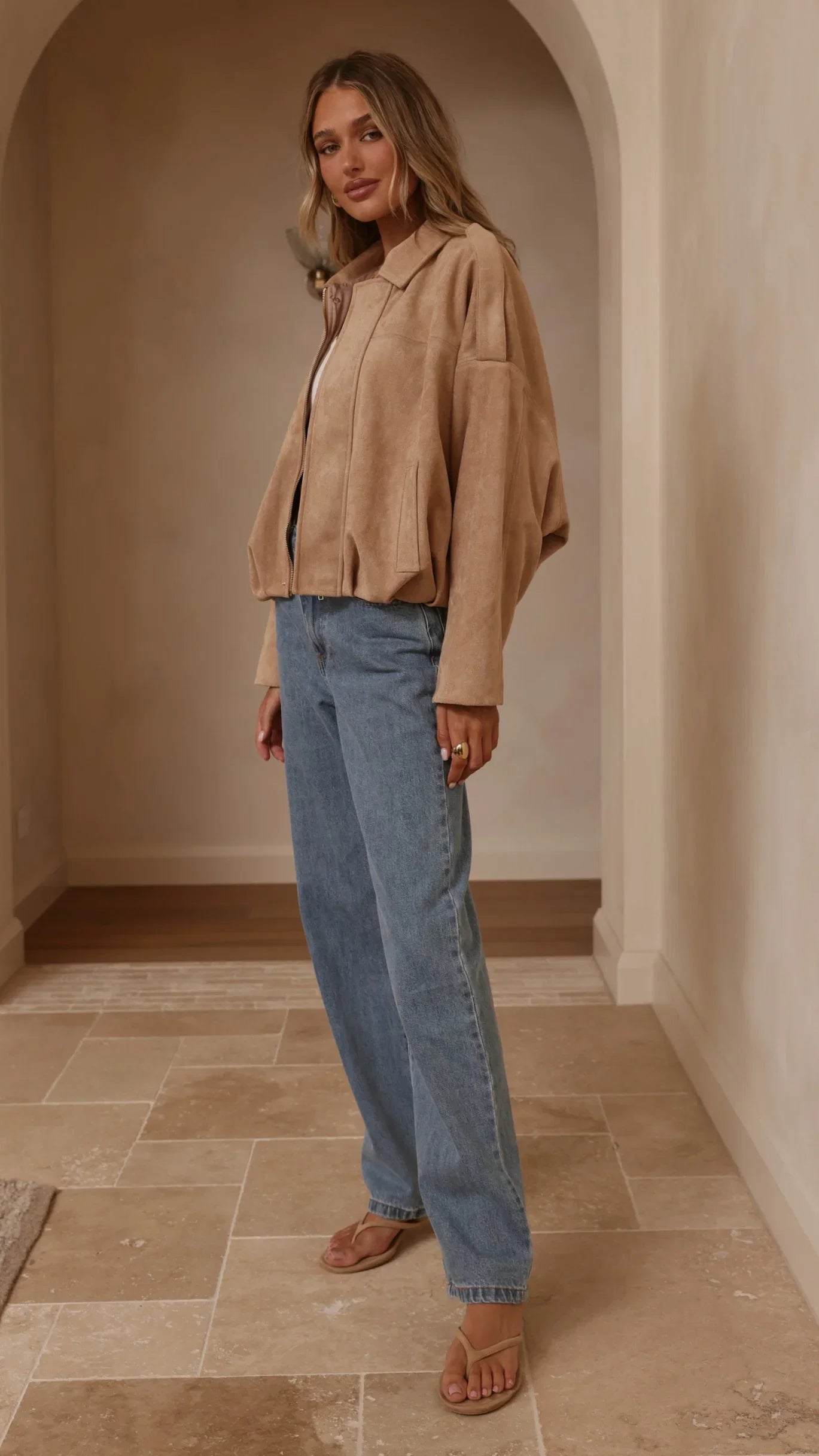 Leela Bomber Jacket Camel