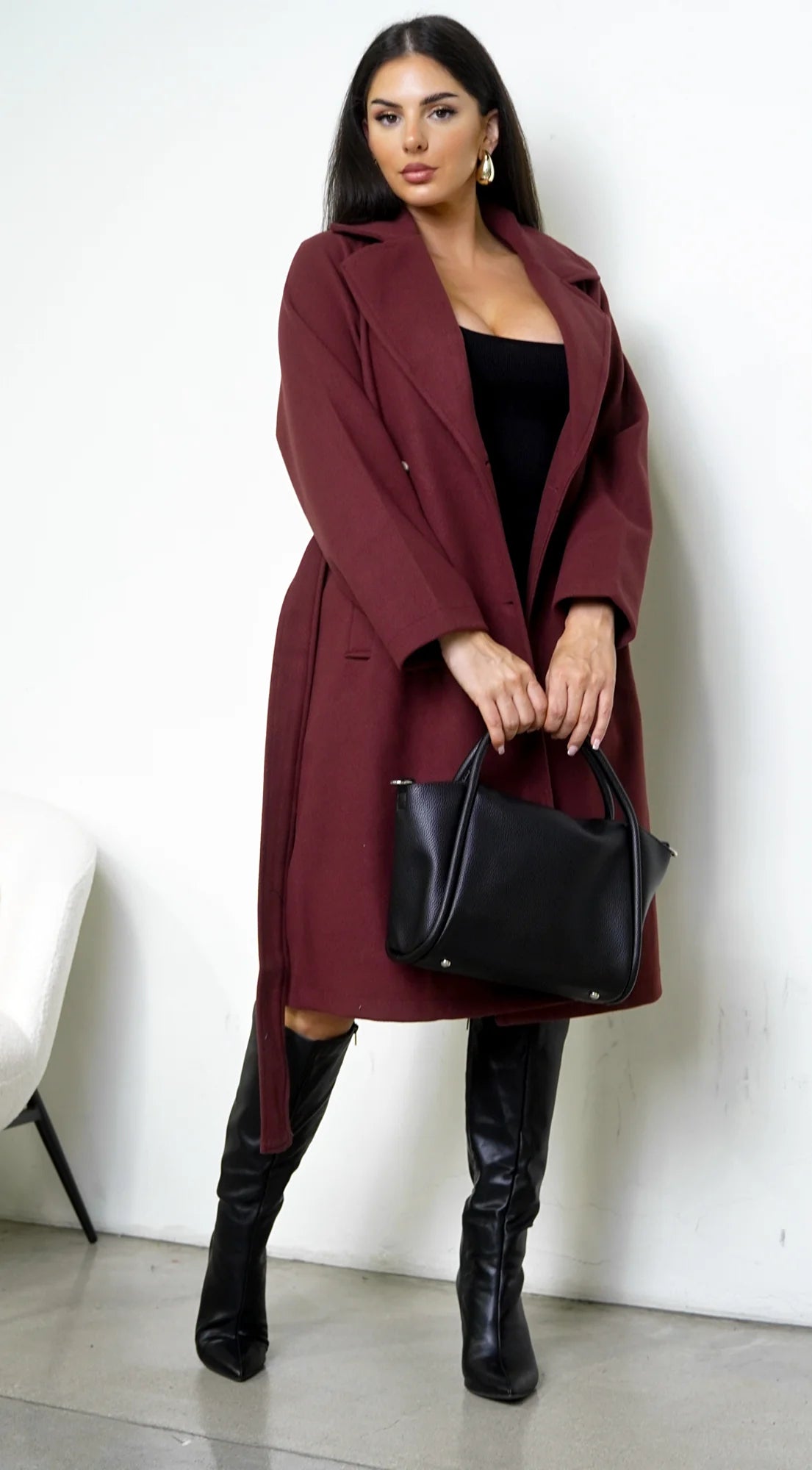 Belvra Classic Trench Burgundy