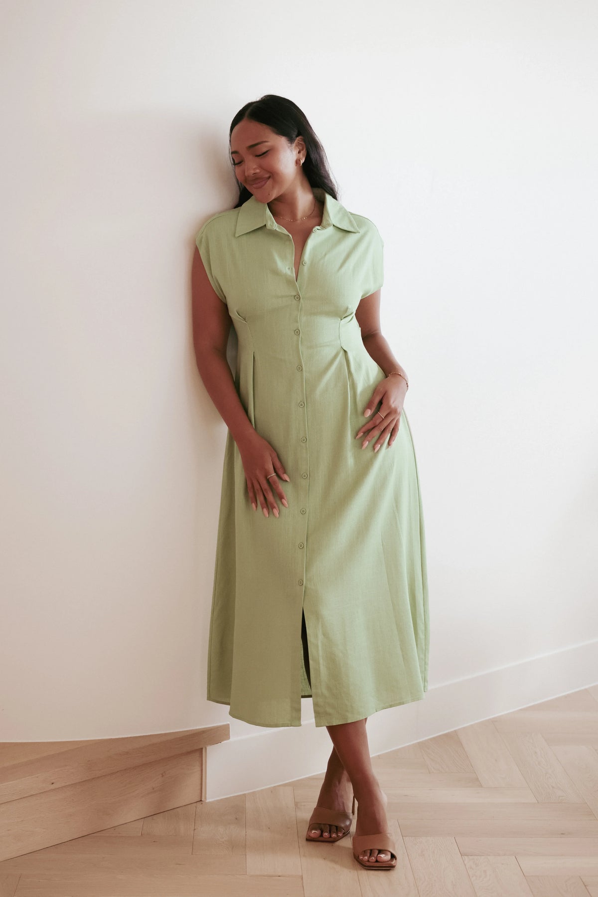 Cami Midi Dress Green