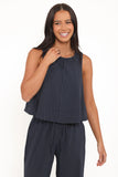 Enda Top Navy White Stripe