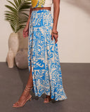 Glow Dream Abstract Print Maxi Skirt