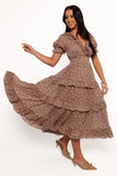 Dayla Maxi Dress Brown Light Beige