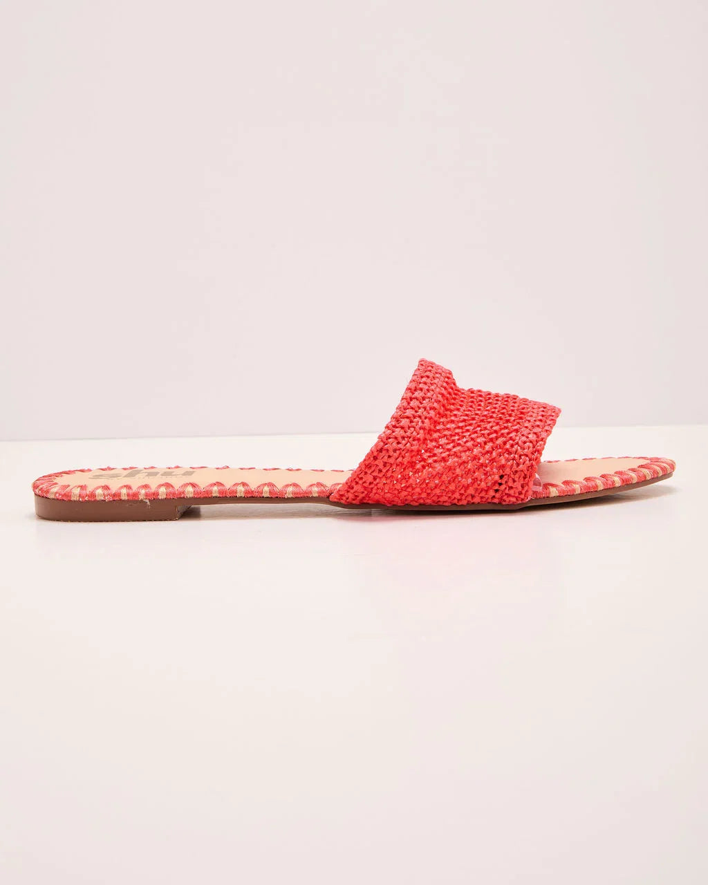 Earth Shine Woven Straw Flat Sandals