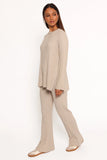Silvie Long Sleeve Knitted Set Oatmeal