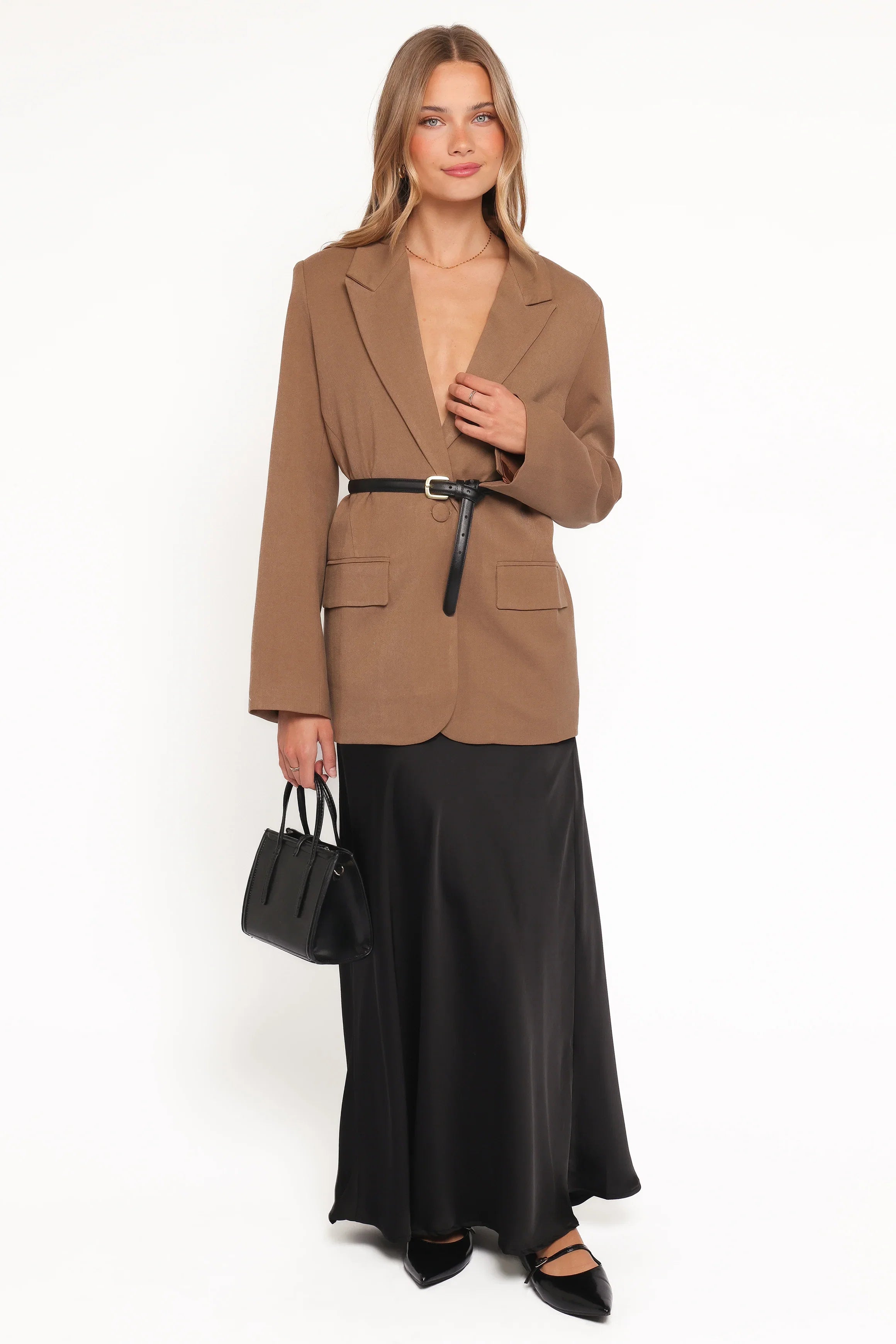Tove Tie Back Blazer Tan