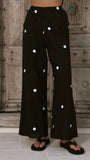 Kailani Strapless Top and Pants Set Black White Polka