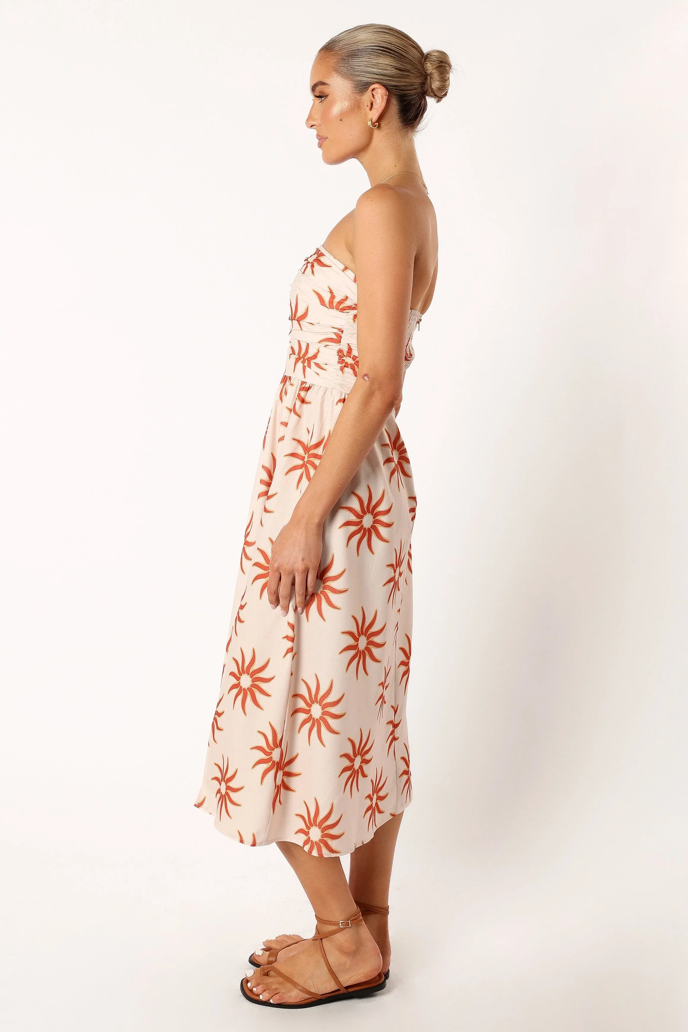 Ryder Strapless Midi Dress Soleil