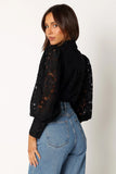 Tadeo Lace Shirt Black